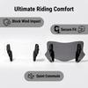 Motorcycle Wind Deflector Extension, Adjustable Clamp-On Acrylic Panel With Two Brackets for Windshield Coverage