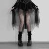 Net Yarn High-Waisted Irregular Skirt for Women Gothic Style Summer Casual Skirt Sexy and Charming Goth