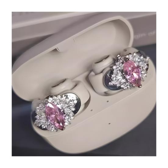 Rhinestone for Clip on Earbuds Open Ear Decorative Zirconia Earphone Accessories Removeable DIY Decoration