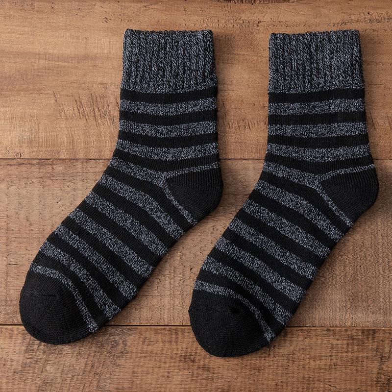 Herren Plüsch Frottee Wintersocken - Warme, Dicke Mid-Tube Baumwoll-Bodensocken