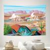 unframed Desert Landscape Tapestry Wall Hanging Southwestern Art Arizona Scenic Backdrop Boho Decor Nature Vibes Room Aesthetic