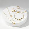 Gold Rose Choker and Bracelet Set for Women Fashionable Accessory Perfect for Gifts