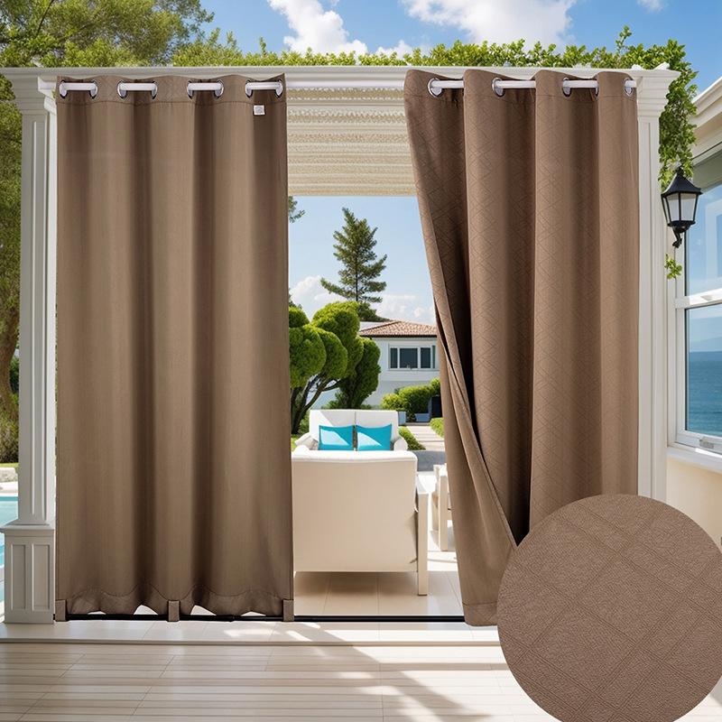 Outdoor Perforated Curtains Waterproof Blackout Curtains Finished Perforated Curtains Embossed Curtains Perforated Curtains