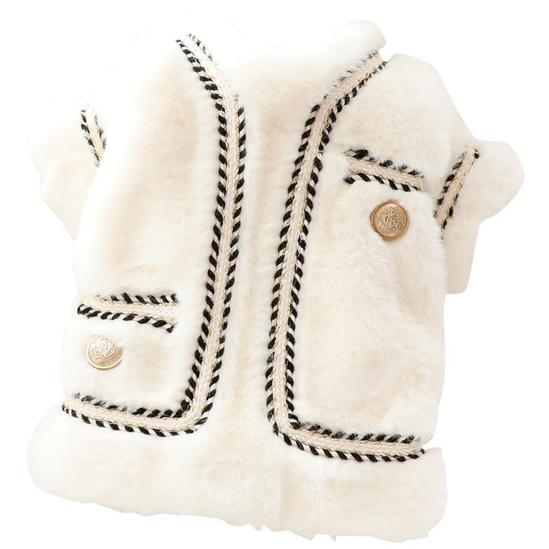 luxury Dog Clothes Autumn Winter Thick Cat Princess Cotton Sweater Coat Cat Pomeranian Schnauzer Puppy Costume Yorkshire Pugs 5