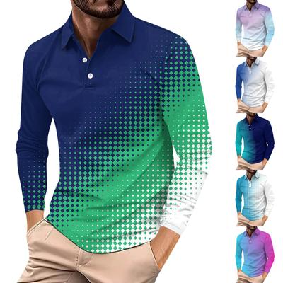 Erkek Uzun Kollu Düğmeli Yaka Gömlek Moda Günlük Üst
