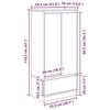 VidaXL Armoire avec tiroir blanc 55,5x34x119,5 cm bois d'ingénierie, armoire de rangement, buffet haut, armoire de rangement 861643