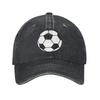 Sport Fußball Ball Denim Stoff Kappe Lässige Baseballkappen Verstellbare Mütze Sommer Unisex Baseballkappen
