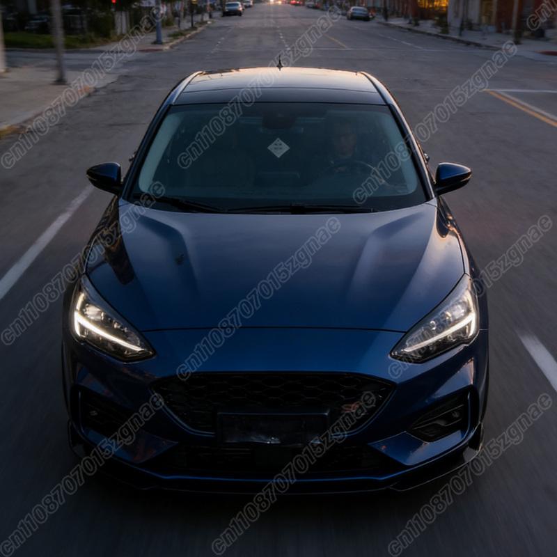 For Ford ST Line MK4 2018 2019 2020 2021 Auto 3Pcs Front Bumper Spoiler Lip Car Front Splitter Body Decorate Modification Kit