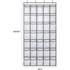 2pcs 35 Pocket Wall-mounted Sundries Shoe Organiser Closet Storage Shoe Rack Mesh Pocket Clear Hanging Over Shoe Organizers