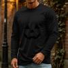Men's Halloween Long Sleeve Neck Casual Top for Party
