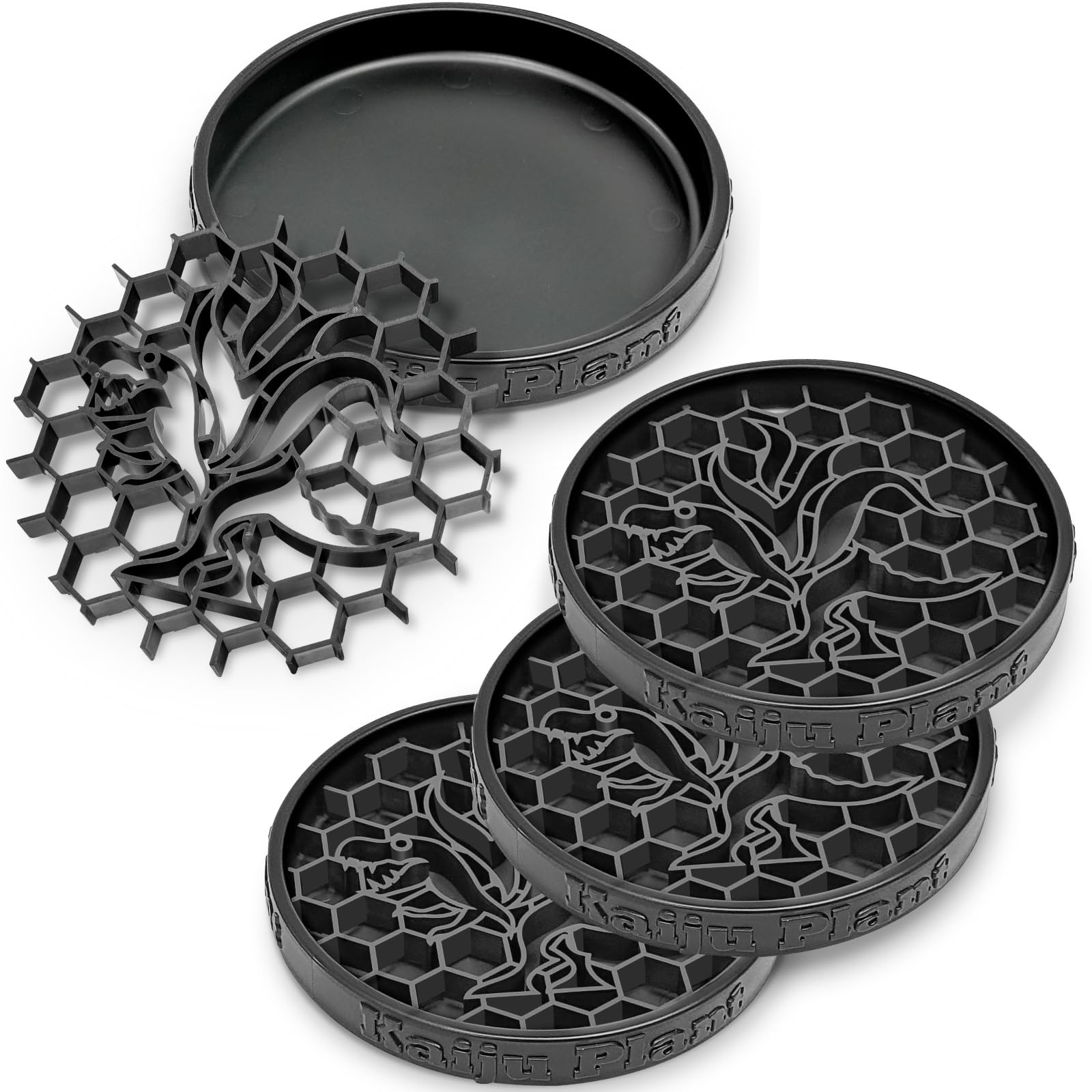 

Кайдзю Растение Монстр Блюдце Горшок Блюдце с Сетчатым Разделителем Набор из 4 шт. №5 №5 чёрный