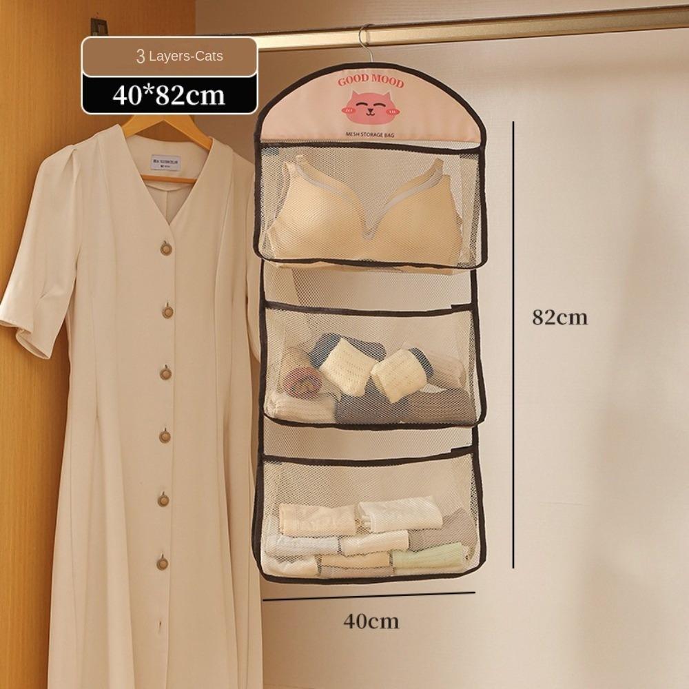 Garbage Bag Storage Artifact Storage Mesh Bag Underwear Storage Bag  for Wardrobe Organizer