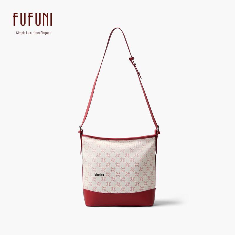 FUFUNI Vintage Pattern Bucket Shoulder Bag