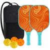 Pickleball-Schläger 2er-Set, Fiberglas-Pickleball-Set mit Pickleball-Schlägern und Tragetasche, Pickleball-Geschenke für Anfänger, Pickleball-Schläger-Set