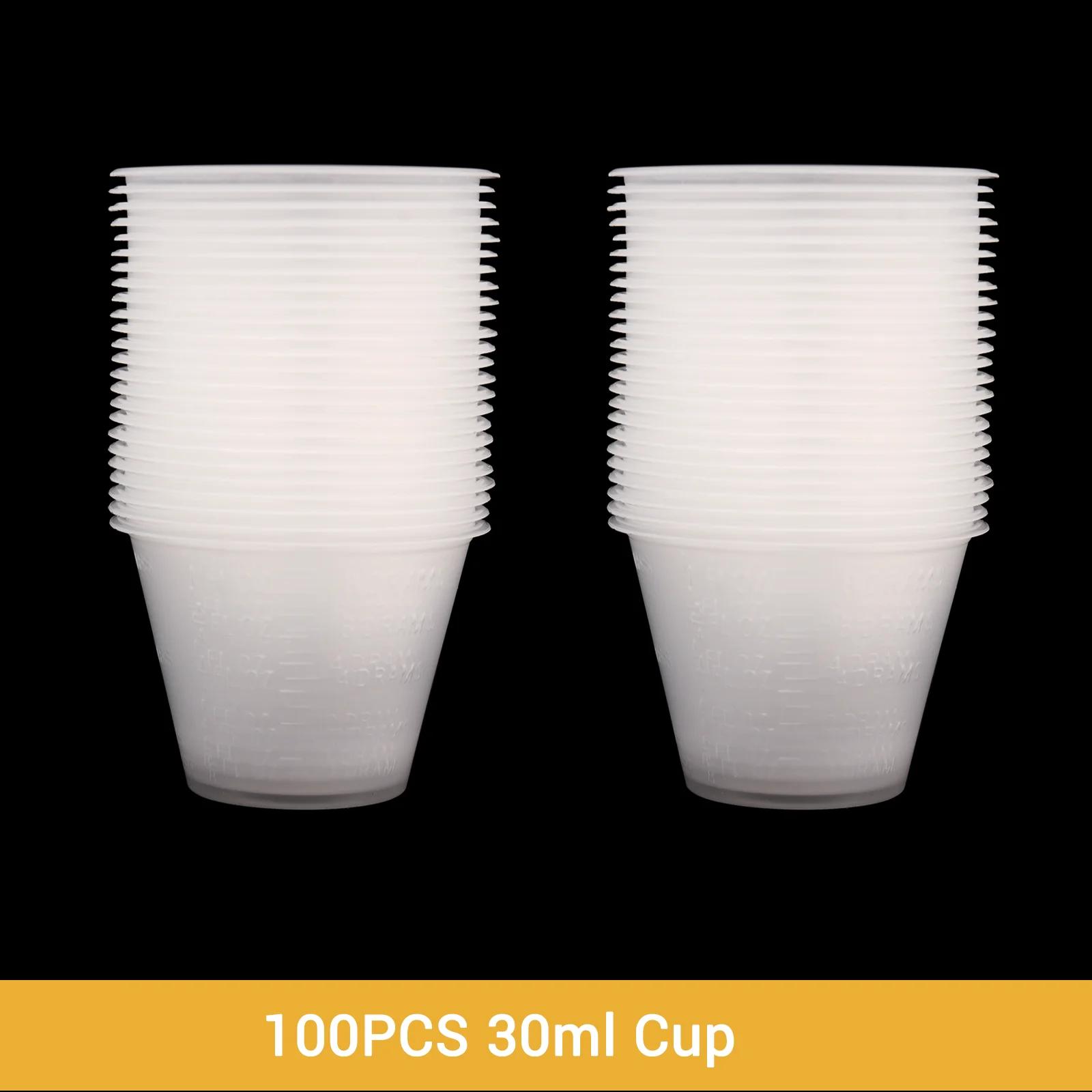 

100pcs 30ml Graduated Plastic Mix Cups Universal Measuring Paint Tray for Airbrush Painting DIY Art Craft Model Hobby Tool 2025