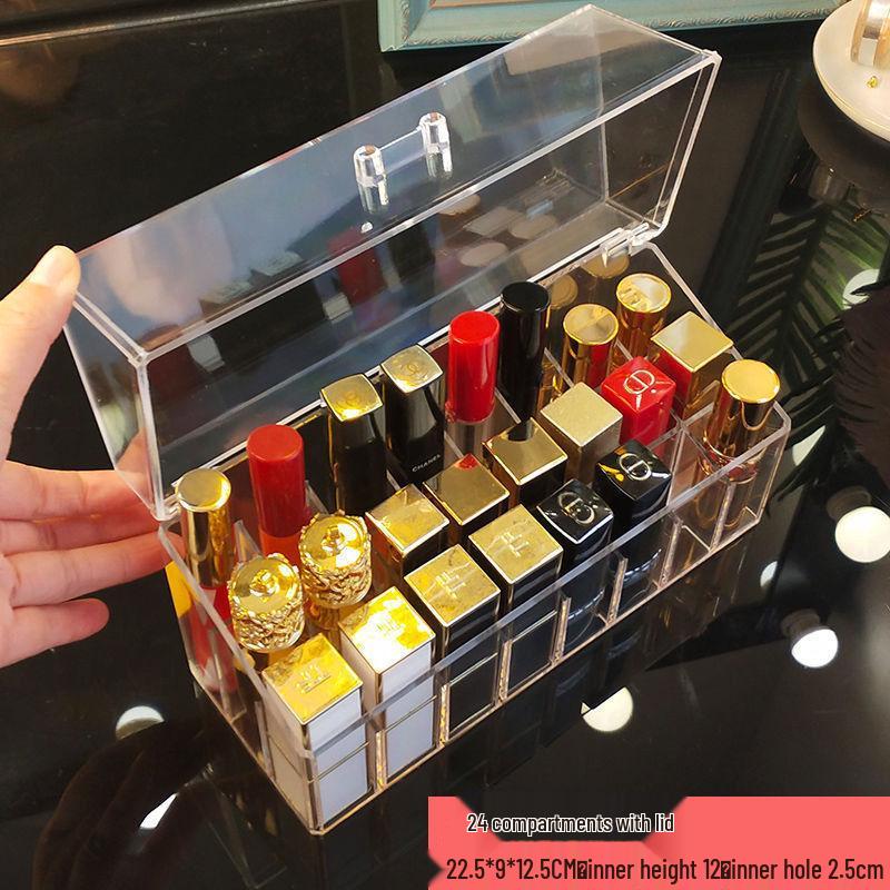 Klarer Acryl-Lippenstift-Displayständer - Mehrloch-Organizer für Kosmetik