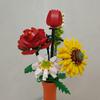 LOZ 1659 Eternal Flower Herb Plant Sunflower Rose Saffron Hypericum 3D Model Mini Blocks Bricks Building Toy for Children No Box
