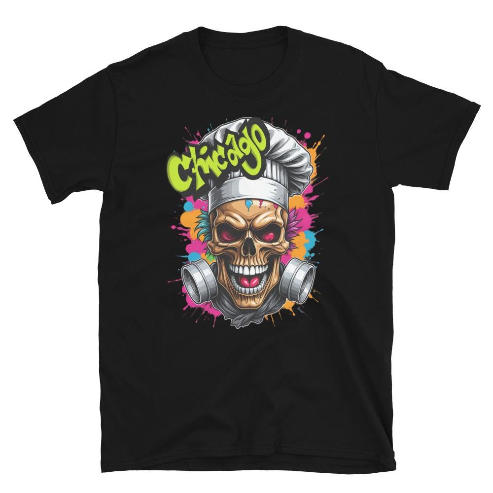 Unisex classic tee T-Shirt Skull Design New Colourful Print S разноцветный