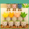 Cute Plush Potted Plant Decor Luxuriously Soft Succulent Stuffed Toy For Home