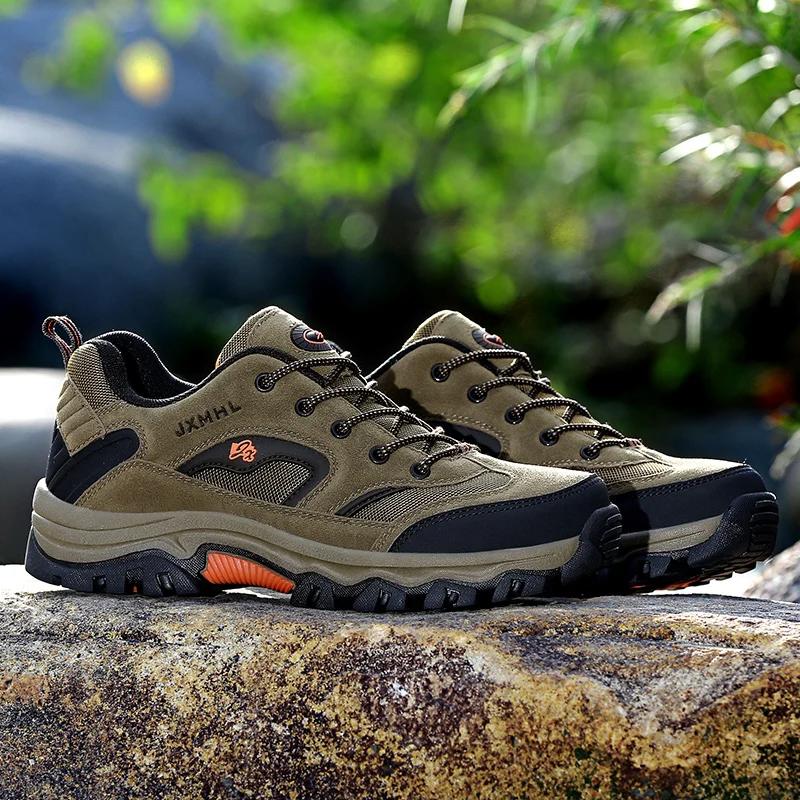Fashion Outdoor Hiking Shoes Men Comfortable Trekking Travel Shoes Man Wearable Sneakers Waterproof Boots Zapatillas De Hombre