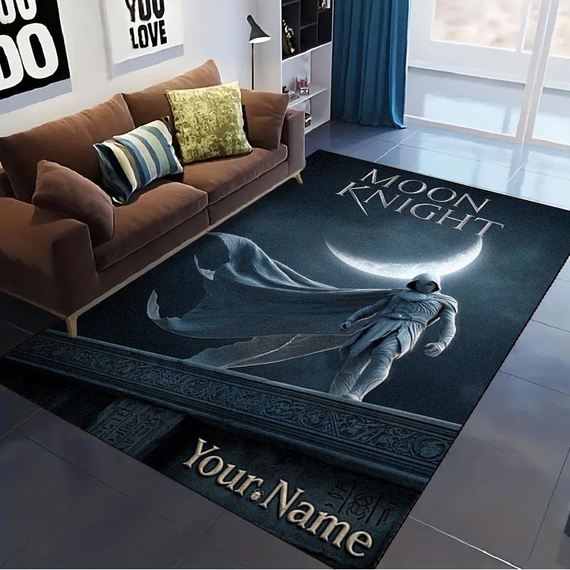 Name Custom Moonknight Carpet Rug for Living Room Bedroom Home Sofa Decoration,Kids Play Non-slip Floor Mat