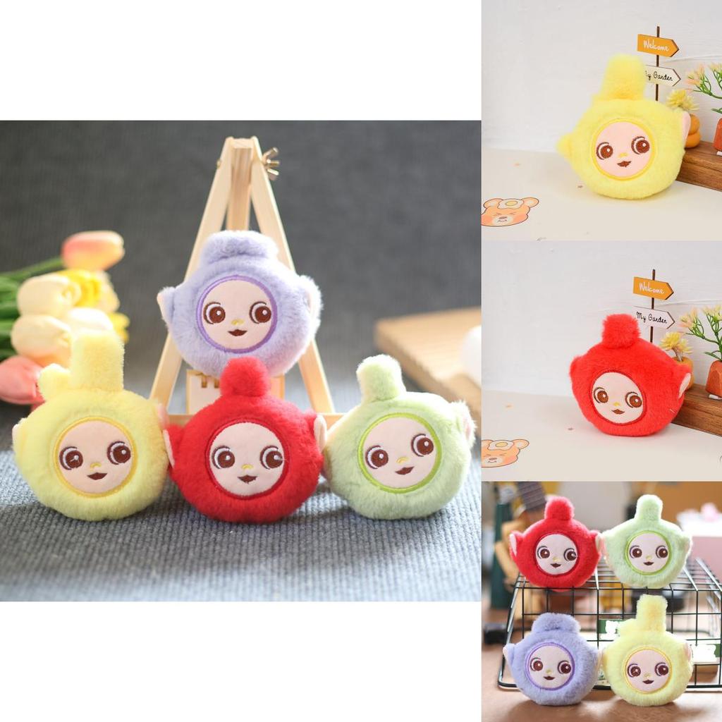 Adorable Plush Teletubby Keychain Cute Cartoon Bag Charm Soft Stuffed Animal Toy