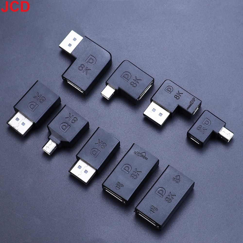 8K 60Hz Displayport DP 1.4 Kabeladapter 90 Grad 4K 144Hz Display Port Stecker auf Mini Displayport PC Computer Buchse Konverter