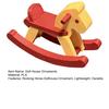 Dollhouse Miniature Ornament, Rocking Horse Exquisite Detailed Accessories, Small Realistic Appearance Furniture for Photo Props Micro Landscape