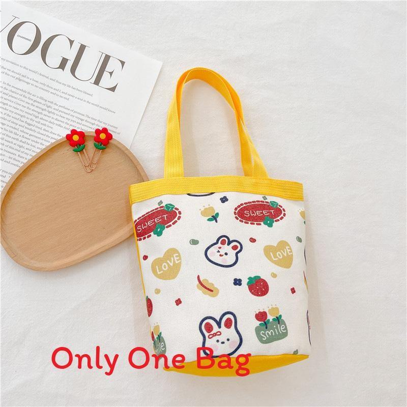 Bag Canvas Childrens With Cartoon Tiger Pattern And Single Shoulder Strap For School
