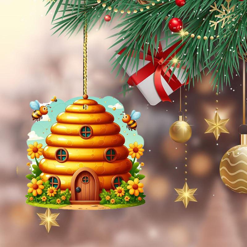 Cute Minimalist Acrylic Bee Car Decoration Gift For Festive Charm Interior
