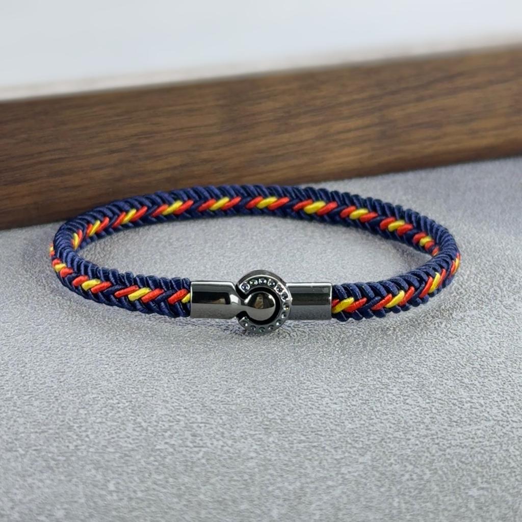 Vintage Braided Bracelet Men Women Hand-Woven Colorful Hand Rope Magnetic Clasp Braclet Friendship Gift Couple Jewelry Pulseras