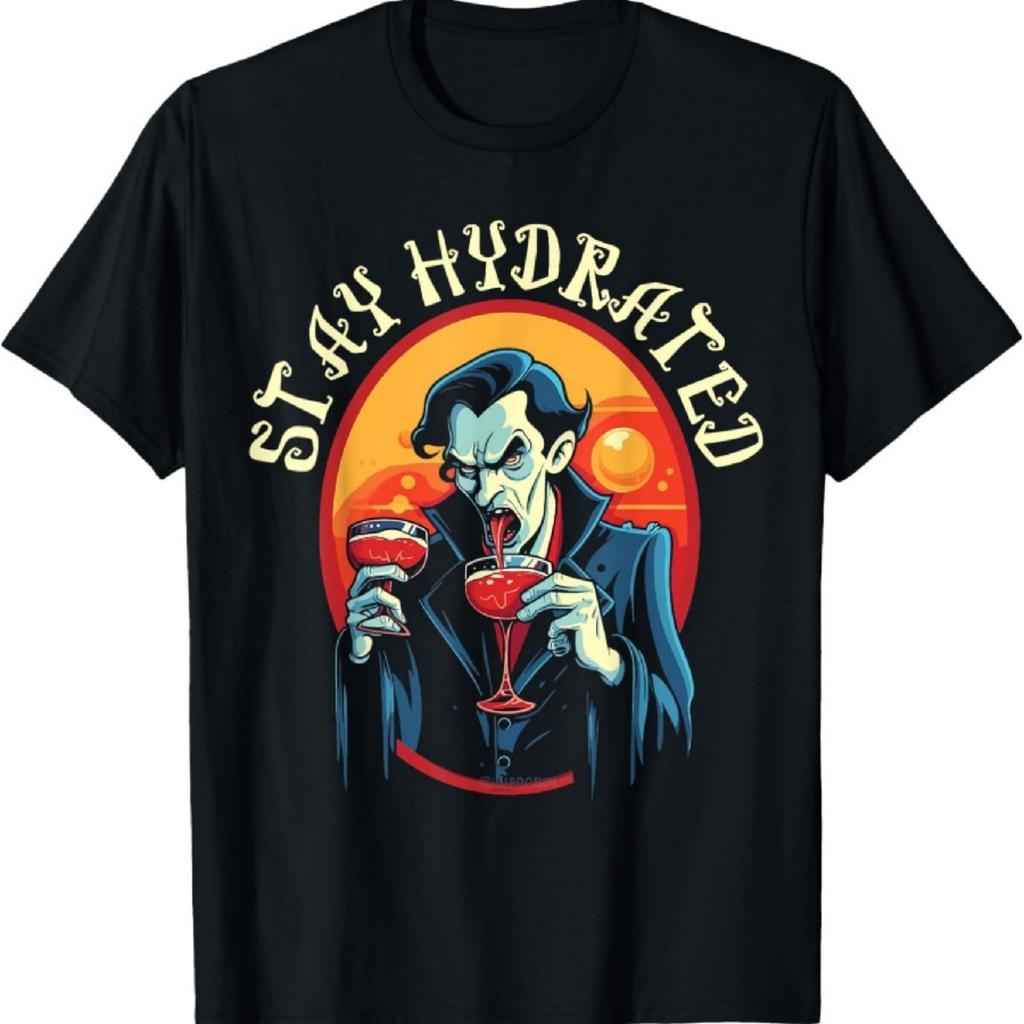 Dracula Halloween Scary Trick Or Treat Spooky Vampire T-Shirt1