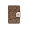 Corner Zip Canvas With Leather Clutch Medium Women's White & Khaki Monogram C0082-IMDJ8