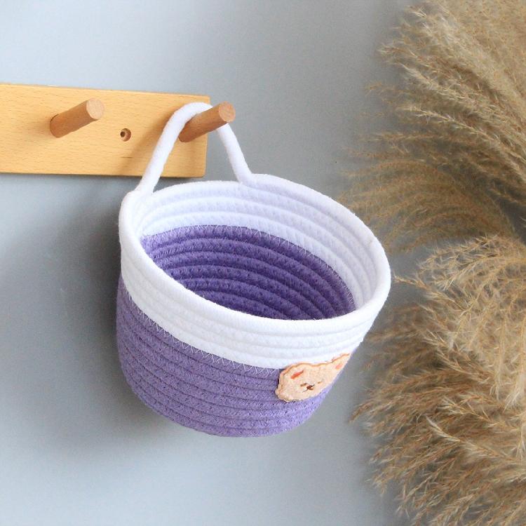 Small Woven Storage Baskets with Handles Basket for Kids Home Decor Toy Basket