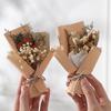Mini Dried Flower Bouquet Dry Babysbreath Rose Decoration Small Floral Bouquet Romantic Valentine’s Day