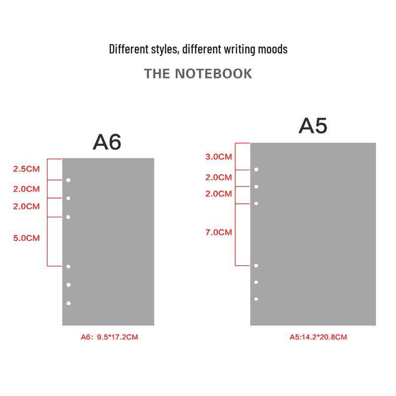 6-Hole A5 Notebook Refill: A6 Size, 80 Sheets, 100gsm Dowling Paper