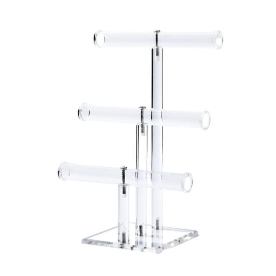Jewelry Rack Stable Base Multi-Tier Space-saving Keep Organized Jewelry Storage Acrylic Hairband Watch Necklace T-bar Display Stand Jewelry Accessory