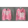 Mixed Emotion Zip-Up Hoodie Sweatshirt Men Women Letter Rhinestone Decor Casual Outerwear