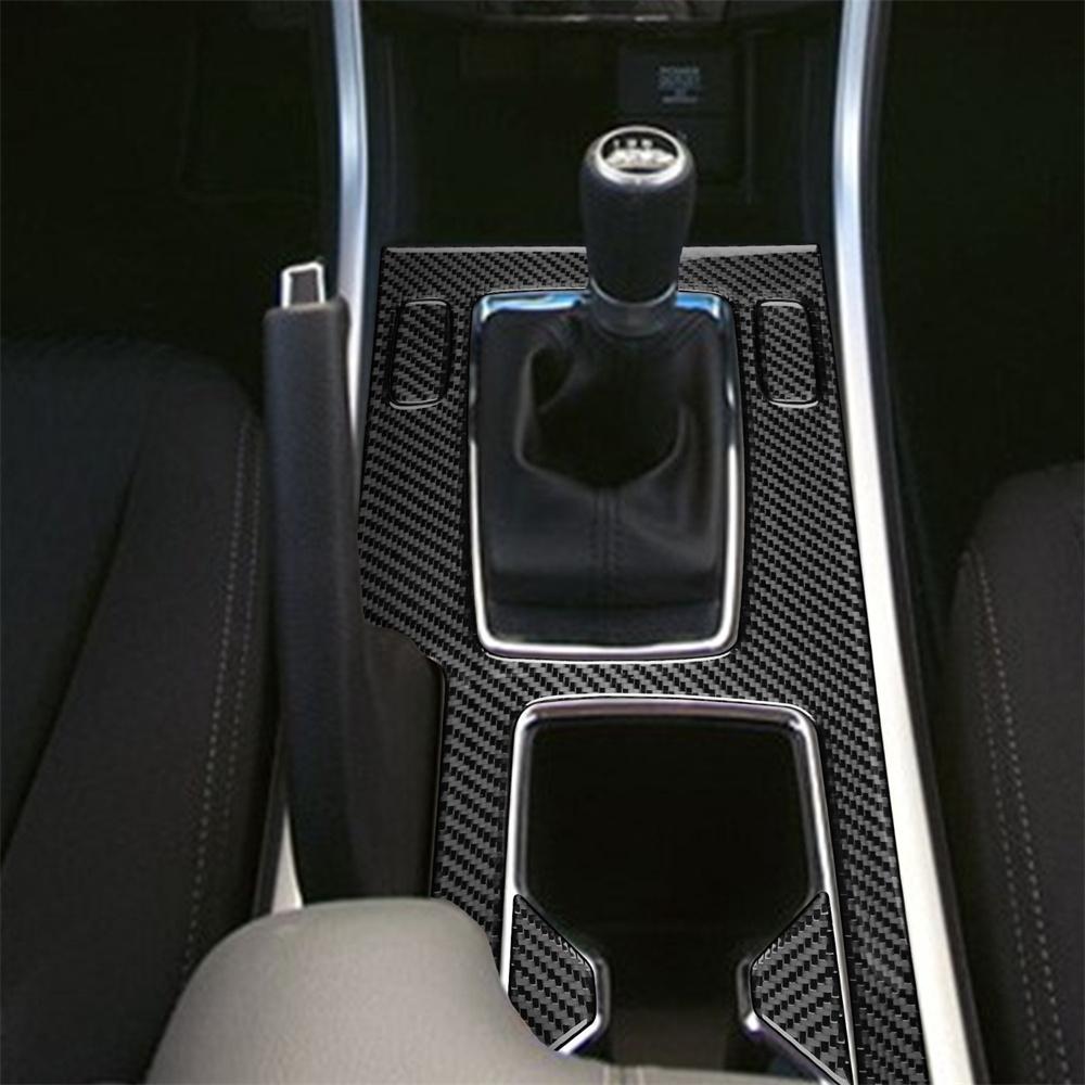 Carbon fiber shift lever cover plate for honda accord 2013-2017