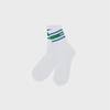 Stripe Logo Middle Socks_Green