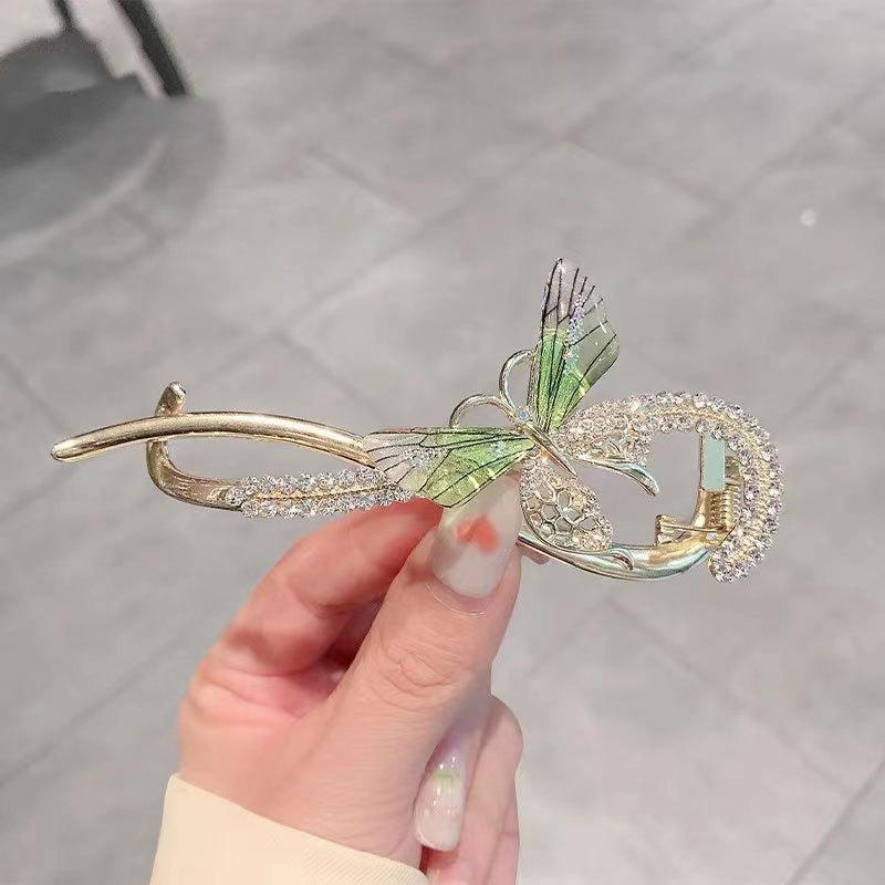 Factory direct fashion flower pearl twist clip elegant hairpin Internet celebrity head spring clip