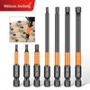 Conjunto de Brocas Pneumáticas Hexagonais Retráteis de Cabeça Única H, Fosfato Preto Magnético S2, 50L
