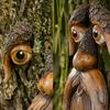 Tree Faces Unique Bird Feeders Decor Old Man Tree Hugger Garden Art Facial Features Sculpture Whimsical Tree Garden Decoration