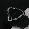 Trendy Circle Geometric Bracelet For Man Woman Hip Hop Titanium Steel Non Fading Cuban Bracelet Hip Hop Couple Jewelry Kpop Gift