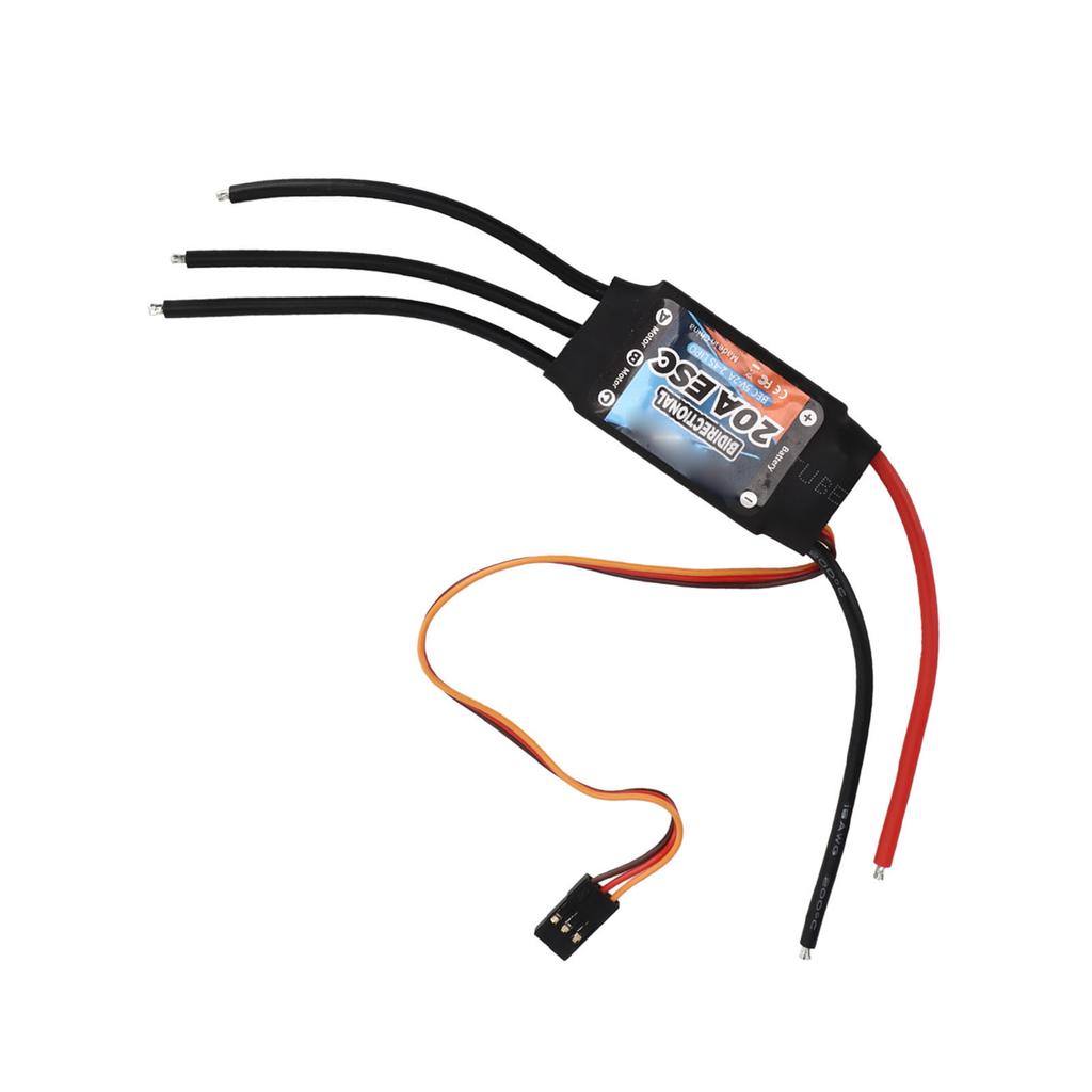 ESC Bidirectional Quick Response Brushless Electronic Speed Control for RC Cars Boats 20A