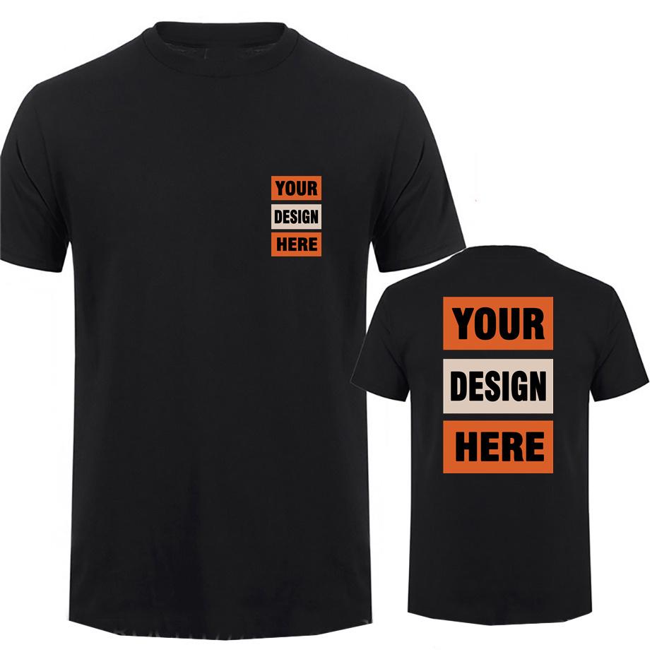 

Custom Text Name Tsihrts Add Your Own Message Mens Cotton Tshirt Personalized Tees Your Design Tshirt Customize Tops S