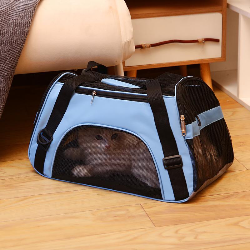 Transport Bag Cat Bags Portable Dog Carrier Bag Mesh Breathable Pet Puppy Travel Bags for Small Dogs Foldable Cats Handbag Bag
