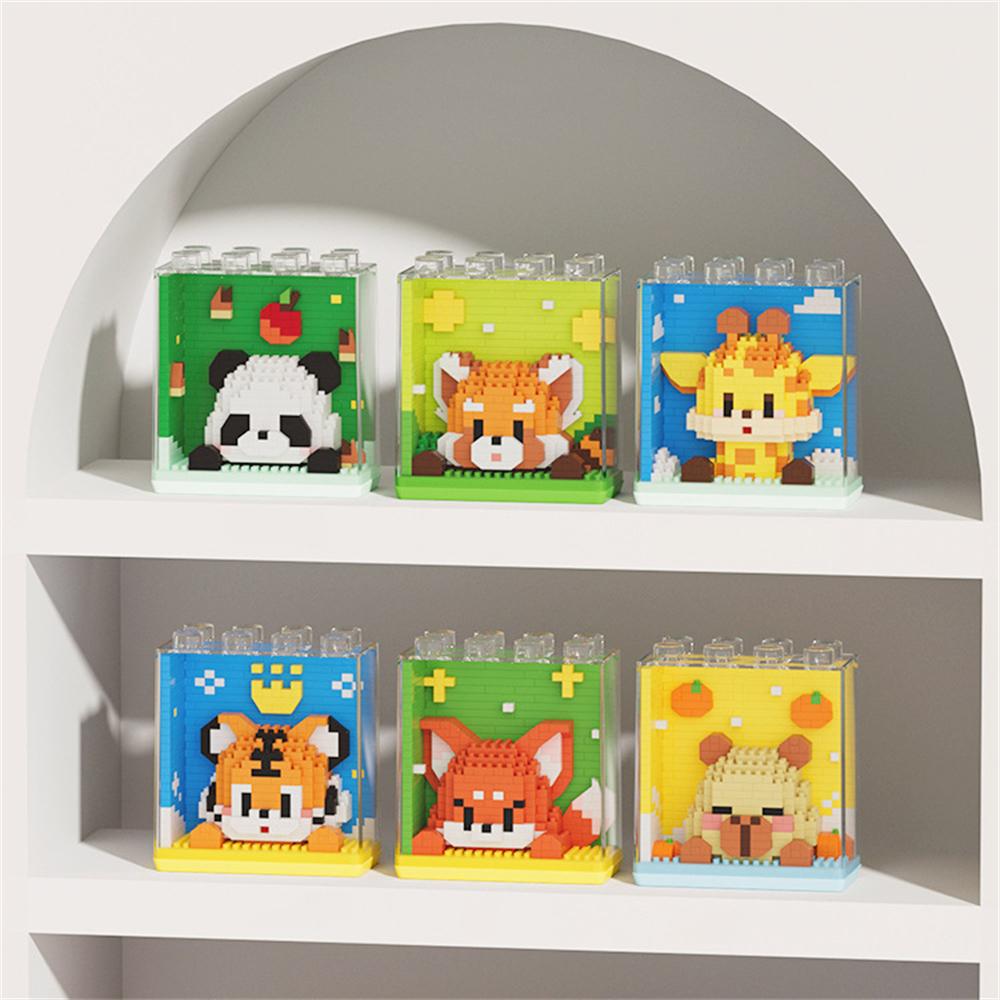 Non-Toxic Block Animals Building Blocks Capybara Tiger Penguin Educational Toy Gift Parent-Child Interaction Stem Learning Toys For Kid