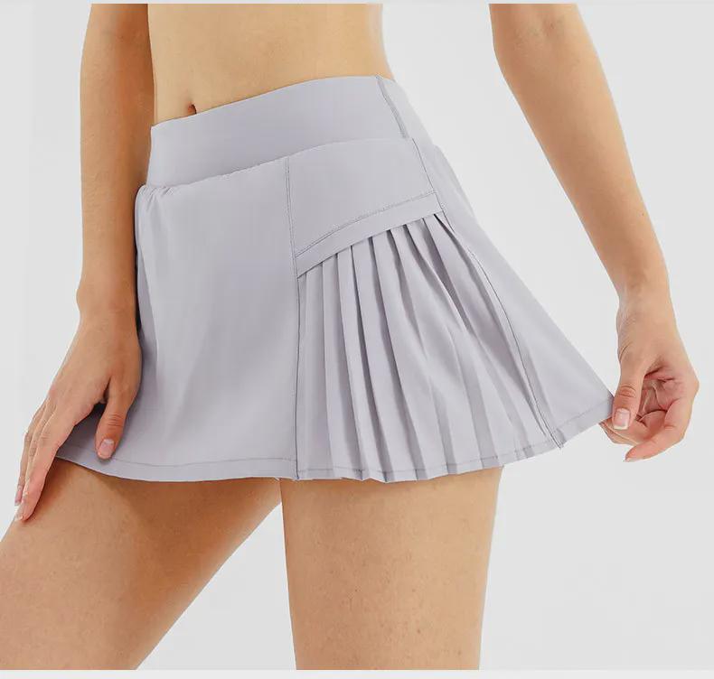 Fustă Sport cu Uscare Rapidă pentru Fete: Skort Tenis și Badminton Două în Unul