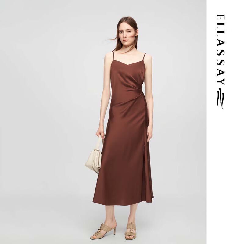 ELLASSAY Draped Waist-Cinching Cami Dress